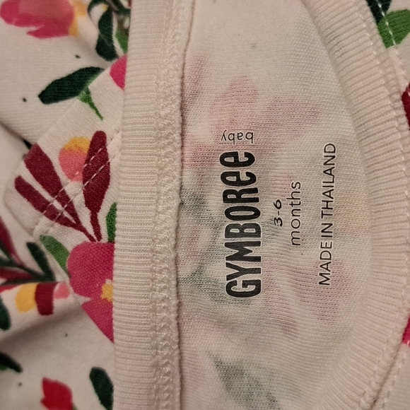 Gymboree girls size 3-6 months floral long sleeve bodysuit ruffle shoulder VGUC - Picture 3 of 7